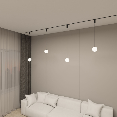 DK8052-BK Подвесной светильник SMART MOON 5W DIM 3000K-6000K, ?130мм, черный, акрил фото 4