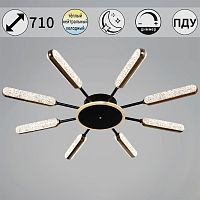 Потолочная светодиодная люстра Reluce 08290-0.3-08 BK+GD