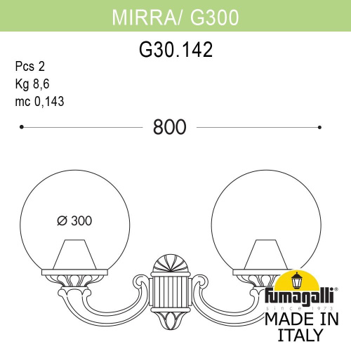 Fumagalli Светильник уличный настенный FUMAGALLI MIRRA/G300 G30.142.000.BZE27 фото 2 Fumagalli Светильник уличный настенный FUMAGALLI MIRRA/G300 G30.142.000.BZE27 фото 2