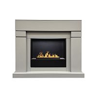 Электрокамин RealFlame Lindelse 26 GR серый, графит c очагом 3D Cassette 630 Black Panel