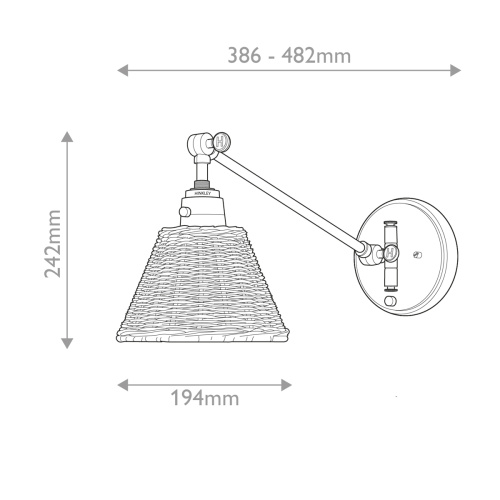 Бра Hinkley, Арт. HK-ARTI-1W-BK-BR фото 5
