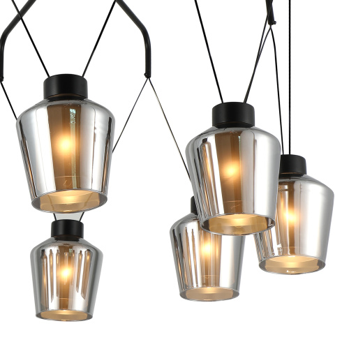 Подвесной светильник Escada 2140/8S E27*40W Black фото 2