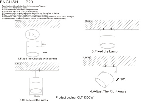 Светильник потолочный Crystal Lux CLT 130CW BL фото 2