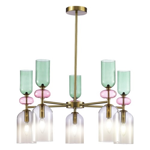 SL2000.202.05 Люстра потолочная ST-Luce Золотистый/Дымчатый E14 5*40W GEA фото 5