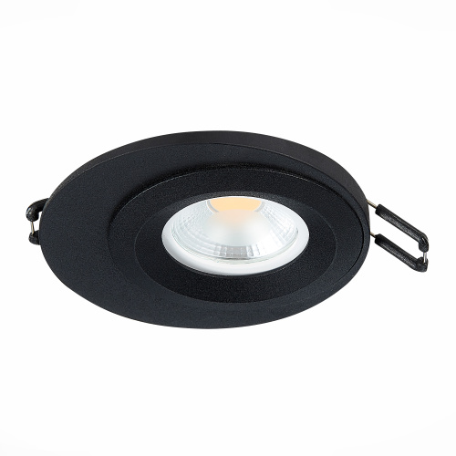 ST216.408.01 Св-к встр. Черный GU10 1*7W IP20 D100xH23 220V Без ламп Встраиваемые светильники фото 2