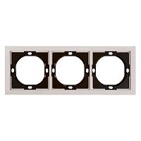 Рамка 3-местная, STEKKER, серия Мия, PFR00-3003-08, пудровый жемчуг