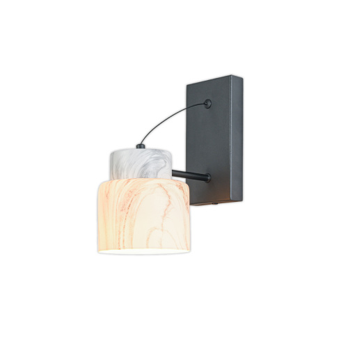 Настенный светильник Escada 1173/1A E27*60W Black/Marble white Настенный светильник Escada 1173/1A E27*60W Black/Marble white