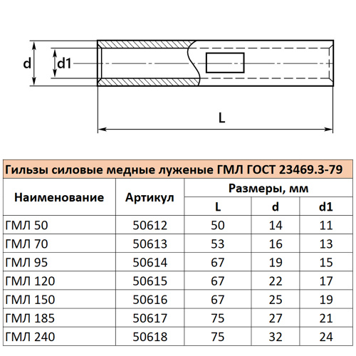 LD-GML-70-13 Гильза медная луженая ГМЛ 70-13  ГОСТ 23469.3-79 фото 3