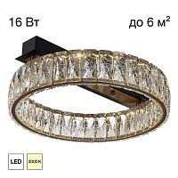 Citilux PALANT CL325142 LED Люстра хрустальная Чёрный+Бронза