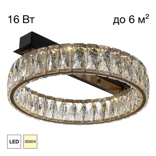 Citilux PALANT CL325142 LED Люстра хрустальная Чёрный+Бронза Citilux PALANT CL325142 LED Люстра хрустальная Чёрный+Бронза