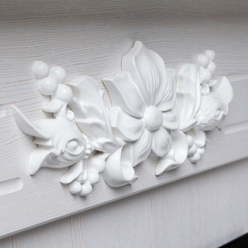 Электрокамин RealFlame Ottawa WT белое золото с очагом Fobos Lux Black фото 7