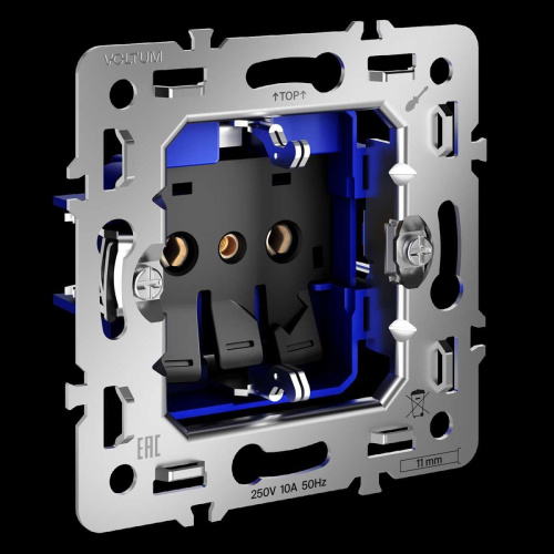Механизм розетки с заземлением 16А S70 Voltum VLS0401M