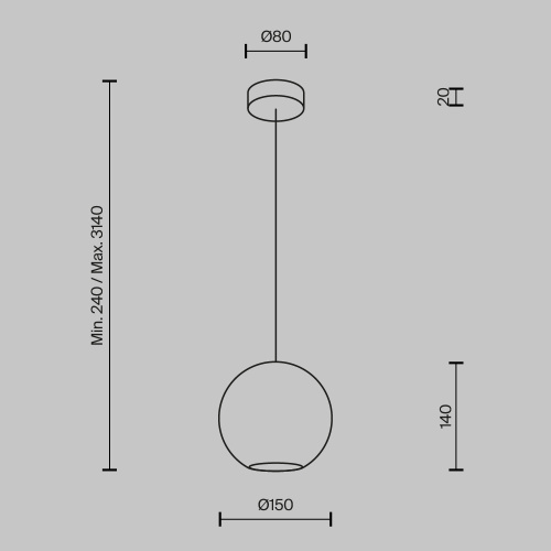 Подвесной светильник Maytoni MOD437PL-01BG фото 5
