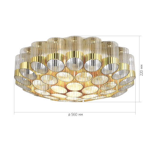 SL1662.302.19 Светильник потолочный ST-Luce Латунь/Латунь, Прозрачный E14 19*60W ACCORD фото 2