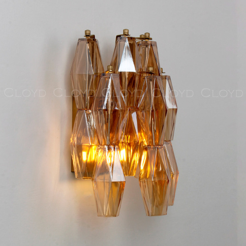 Бра Cloyd CALCUTTA W1 / выс. 37 см - латунь - янтарн.стекло (арт.20484) фото 6 Бра Cloyd CALCUTTA W1 / выс. 37 см - латунь - янтарн.стекло (арт.20484) фото 6