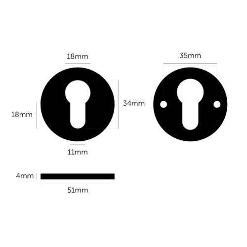 Накладка на замочную скважину Escutcheon Plate Smoked Bronze фото 3