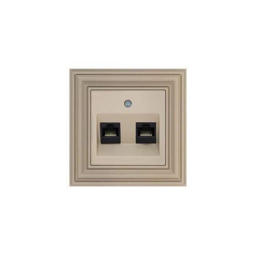 Розетка 2хRJ45 Liregus Retro кремовый омбре 29-137 Розетка 2хRJ45 Liregus Retro кремовый омбре 29-137