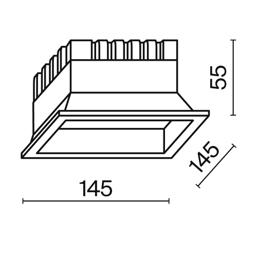 Встраиваемый светильник Technical DL056-18W3K-W фото 3