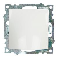 Кабельный вывод (механизм), STEKKER, серия Катрин, белый, GLS00-7116-01