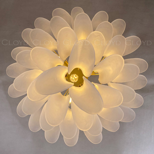 Люстра Cloyd AZORES-A C10 / Ø65 см - латунь светл. - белое матовое стекло (арт.11651) фото 4 Люстра Cloyd AZORES-A C10 / Ø65 см - латунь светл. - белое матовое стекло (арт.11651) фото 4