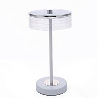 8252/1TL LEDIO LN26 531 серебро/белый/прозрачный, металл/акрил Настольная лампа LED 7W 4000К 220V SATIANA