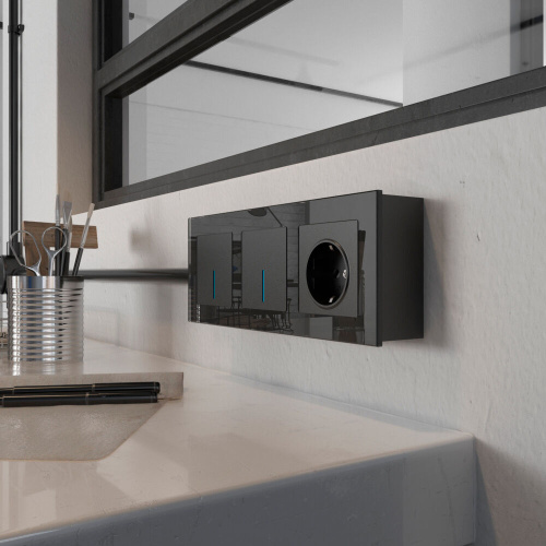 Коробка для накладного монтажа черный W8000008 фото 3 Коробка для накладного монтажа черный W8000008 фото 3