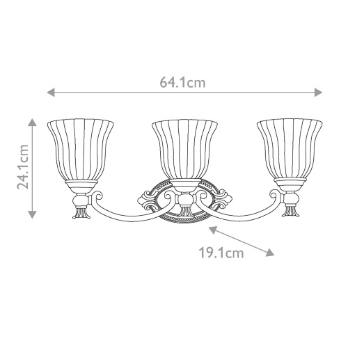 Бра для ванных комнат Hinkely Lighting, Арт. HK-FRANCOISE3-BATH фото 6 Бра для ванных комнат Hinkely Lighting, Арт. HK-FRANCOISE3-BATH фото 6