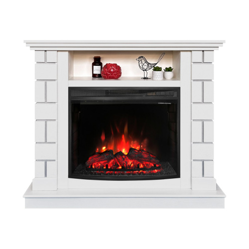 Электрокамин RealFlame Edward WT молочный с очагом Evrika 25,5 LED фото 3 Электрокамин RealFlame Edward WT молочный с очагом Evrika 25,5 LED фото 3