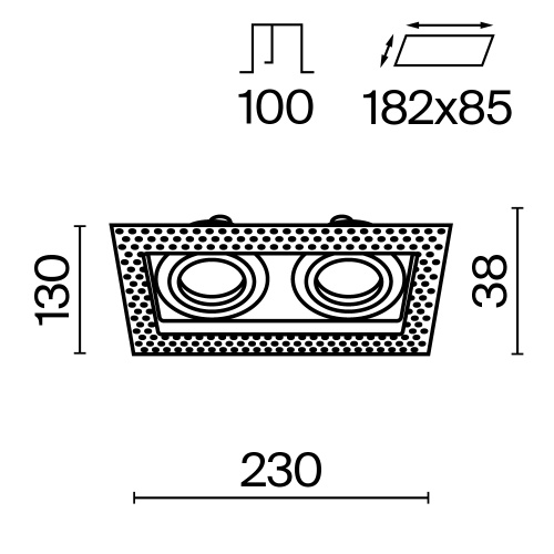 Встраиваемый светильник Technical DL003-02-W фото 7
