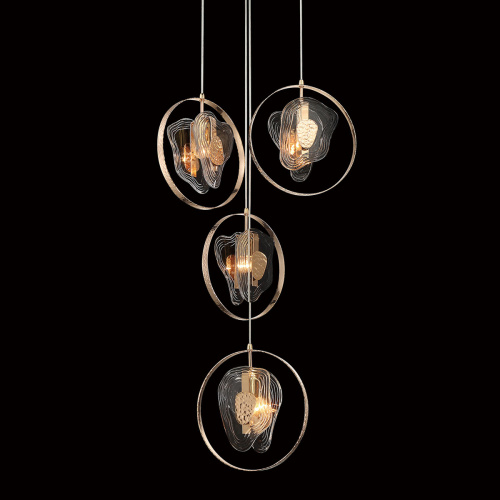 Подвесной светильник P60669-4 gold/clear фото 4