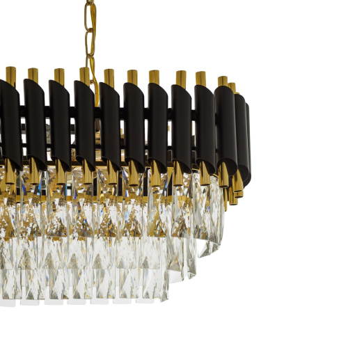 Хрустальная подвесная люстра Lumina Deco Funneli LDP 6003-800-PR BK+F.GD фото 3 Хрустальная подвесная люстра Lumina Deco Funneli LDP 6003-800-PR BK+F.GD фото 3