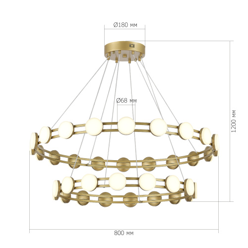 SL6610.203.36 Светильник подвесной ST-Luce золотистый/белый LED 1*70W 4000K MONRO фото 2 SL6610.203.36 Светильник подвесной ST-Luce золотистый/белый LED 1*70W 4000K MONRO фото 2