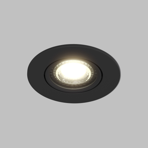 DK3020-BK Встраиваемый светильник, IP 20, 10 Вт, GU5.3, LED, черный, пластик фото 3