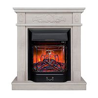 Электрокамин RealFlame Adelaida WT белый камень с очагом Majestic Lux Black