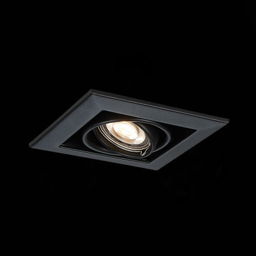 ST250.448.01 Св-к встр. Черный GU10 1*50W  L126xW126xH70 220V Без ламп Встраиваемые светильники фото 4
