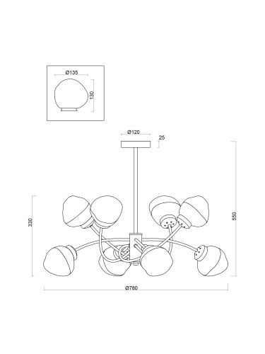 Люстра Freya FR8017PL-08MG фото 10 Люстра Freya FR8017PL-08MG фото 10