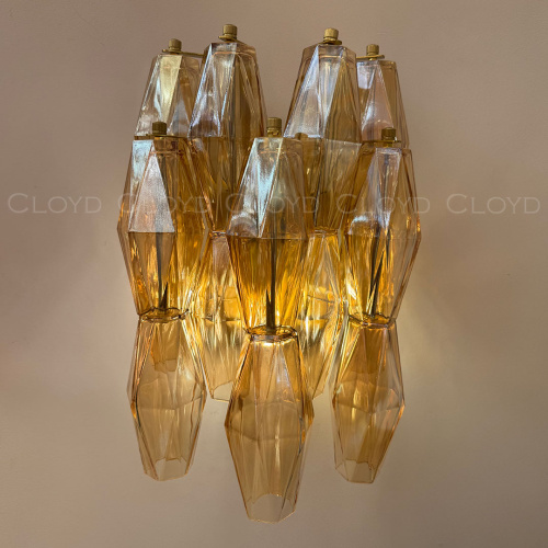 Бра Cloyd CALCUTTA W1 / выс. 37 см - латунь - янтарн.стекло (арт.20484) фото 4 Бра Cloyd CALCUTTA W1 / выс. 37 см - латунь - янтарн.стекло (арт.20484) фото 4