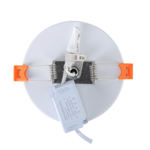 ST104.502.06 Светильник встраиваемый Белый LED 1*6W 3000K 468Lm Ra>80 120° IP20 D110xH20 170-240V Встраиваемые светильники фото 2