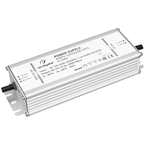 Блок питания Arlight ARPV-UH24200-PFC 24V 200W IP67 8,3A 028086 Блок питания Arlight ARPV-UH24200-PFC 24V 200W IP67 8,3A 028086