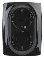 Розетка ЭРА 12 2x2P E Schuko со шторками 16A 250V 12-2108-06 Б0036447