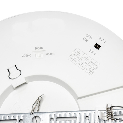 7790/24L MITRA LED SN 000 Светильник пластик/белый LED 24Вт 3000/4000/6500К D300 IP44 CCT/датчик движения NEBULA WHITE фото 8