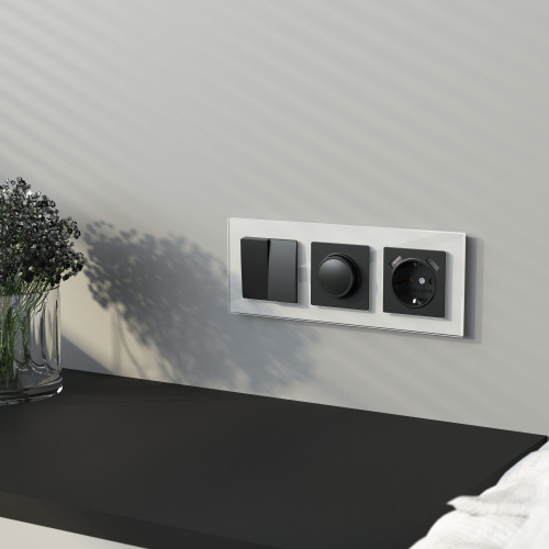 Рамка из стекла на 3 поста Favorit белый W0031101 фото 4