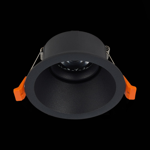 ST207.408.01 Св-к встр. Черный GU10 1*50W  D103xH52 220V Без ламп Встраиваемые светильники фото 9