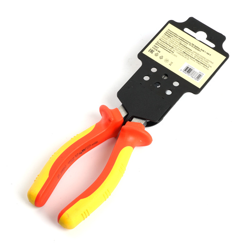 PLM-1-160-P Плоскогубцы комбинированные диэлектрические, 160мм, Cr-V, двухкомпонентная рукоятка фото 4