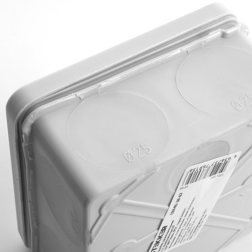 Коробка разветвительная 2х компонентная HF EBX40-38-67,  100*100*50мм, 8 вводов, IP67, серая (GE42455) фото 4