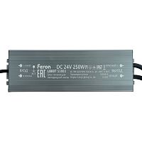 Трансформатор электронный для светодиодной ленты 250W 24V IP67 (драйвер), LB007 FERON