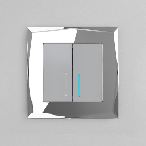 Рамка из стекла на 1 пост Diamant зеркальный W0011220 фото 5