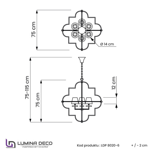 Подвесная люстра Lumina Deco Baltimore LDP 8020-6 CHR+WT фото 2 Подвесная люстра Lumina Deco Baltimore LDP 8020-6 CHR+WT фото 2