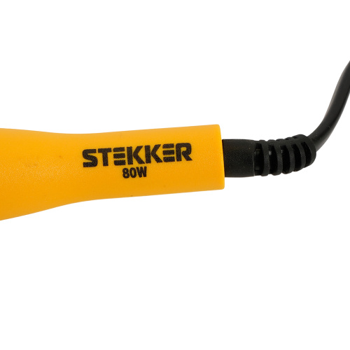 PLE201- 80 Паяльник 80W с кнопкой вкл., нихромовый нагреватель, долговечное жало, 230В фото 5