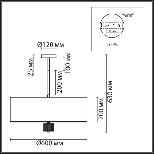 8109/7C MODERNI LN26 180 латунь титаниум/бежевый, металл/текстиль/стекло Люстра потолочная E14 7*40W 220V DAMONA фото 2
